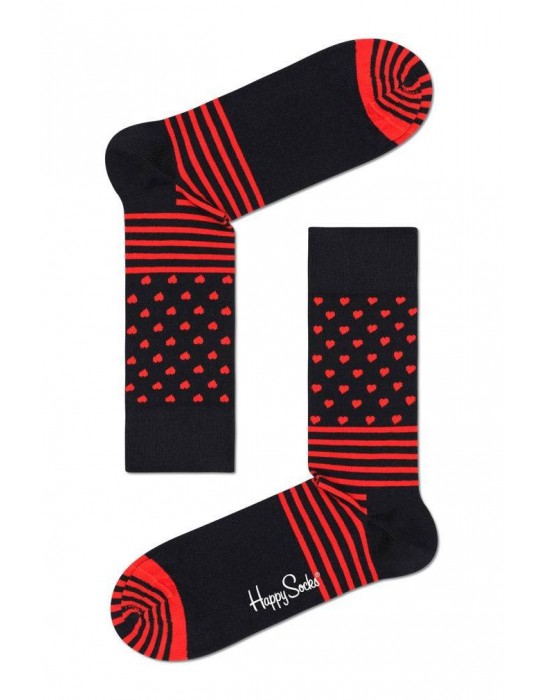 Happy Socks Stripes And Heart Κάλτσα (STH01-9000)