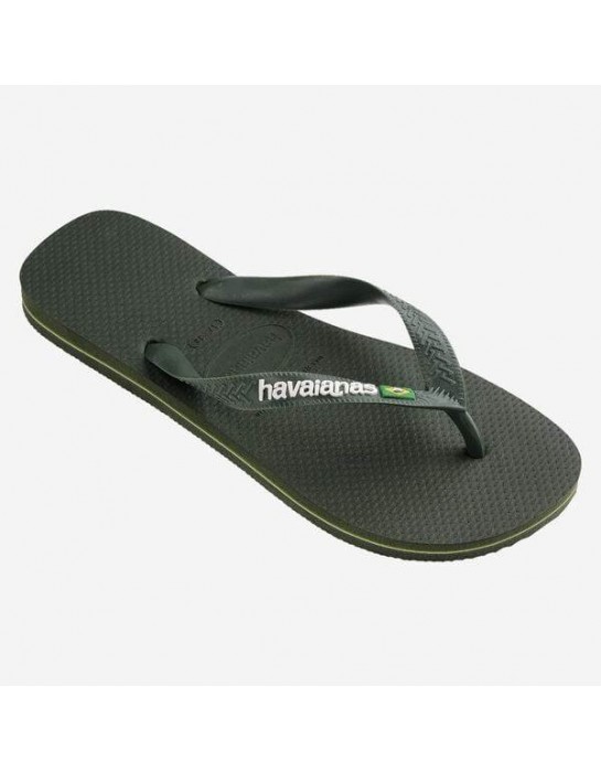 Havaianas Brasil Logo Green Olive...