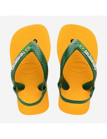 Havaianas Baby Brasil Logo II Pop Yellow/Amazon Παιδικές Σαγιονάρες (4140577-2151)