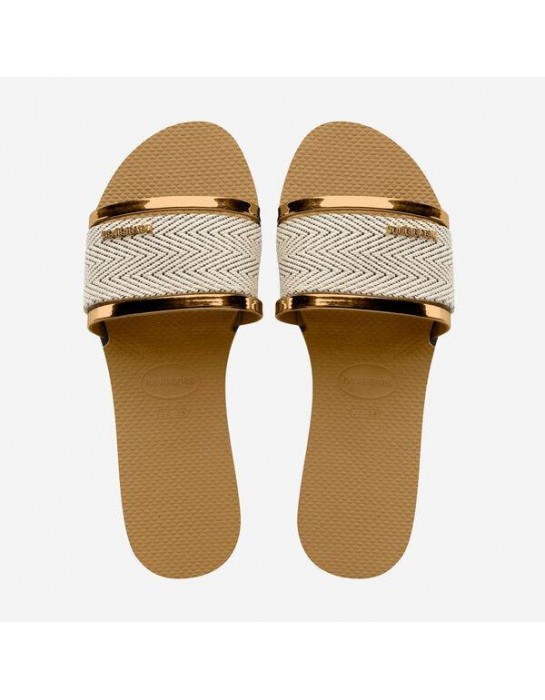 Havaianas You Trancoso Premium Σαγιονάρες σε Χρυσό Χρώμα (4146063-1856)