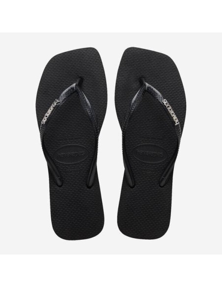 Havaianas Square Logo Metallic Black/Silver Σαγιονάρες (4148257-2976)