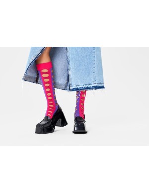 Happy Socks 3/4 Ripped Mid High Κάλτσα (P001296) 2