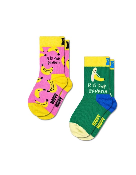 Happy Socks 2-Pack B For Banana Παιδικές Κάλτσες (P001470)