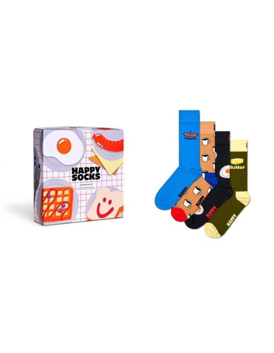 Happy Socks 4-Pack Breakfast Gift Set Συσκευασία Δώρου (P001725)