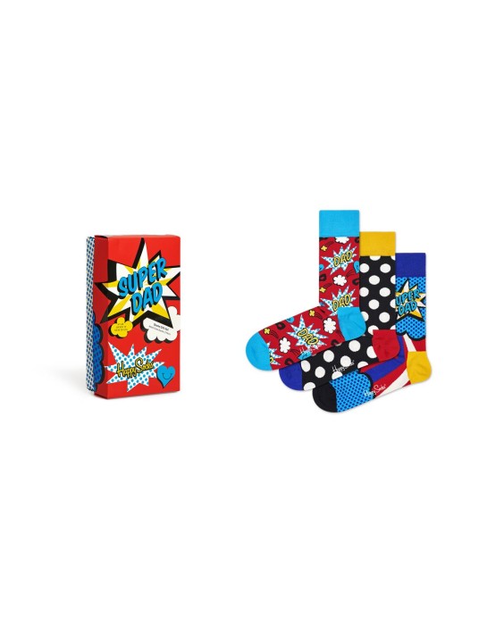 Happy Socks 3-Pack Father's Day Socks Gift Set Συσκευασία Δώρου (XFAT08-4300)