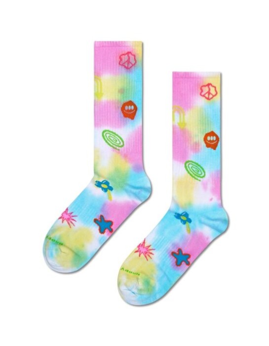 Happy Socks Hyper Tie-Dye Sneaker Κάλτσα (P001324)