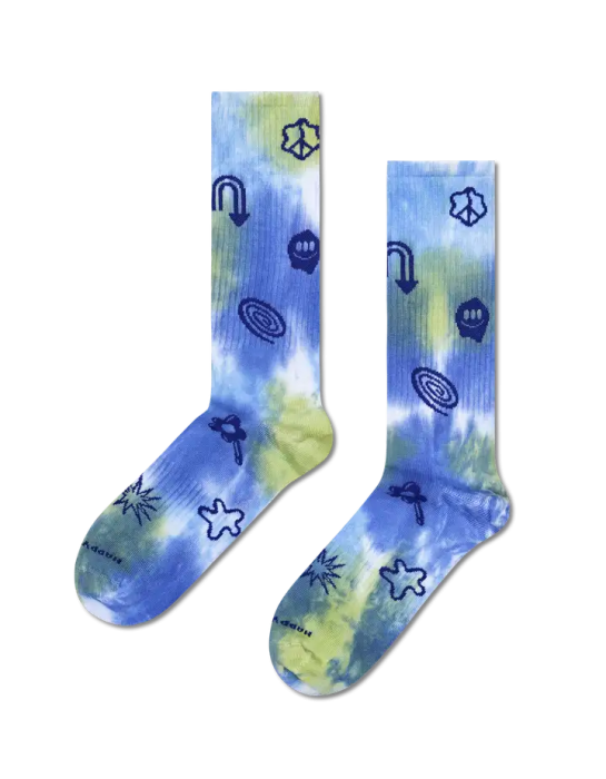 Happy Socks Hyper Tie-Dye Sneaker Κάλτσα (P001325)