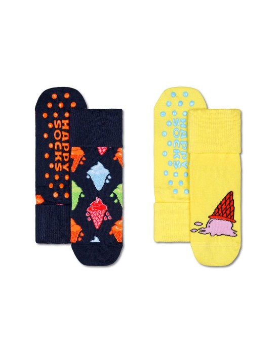 Happy Socks Kids 2-Pack Ice Cream Anti-Slip Παιδική Κάλτσα (P000819)