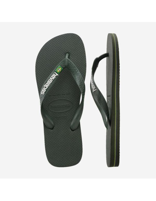 Havaianas Brasil Logo Green Olive...