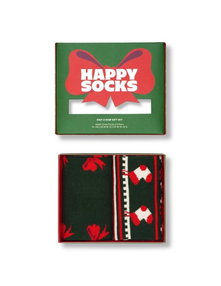 Happy Socks 2-Pack Knit And Bow Socks Gift Set Συσκευασία Δώρου (P003377)