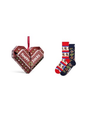 Happy Socks 2-Pack Gingerbread Heart Socks Gift Set...