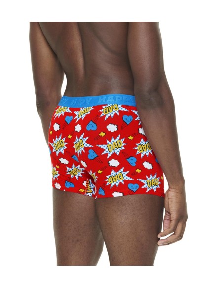 Happy Socks 1-Pack Super Dad Short Boxer Ανδρικό Εσώρουχο (P005186)