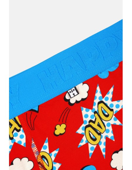 Happy Socks 1-Pack Super Dad Short Boxer Ανδρικό Εσώρουχο (P005186)