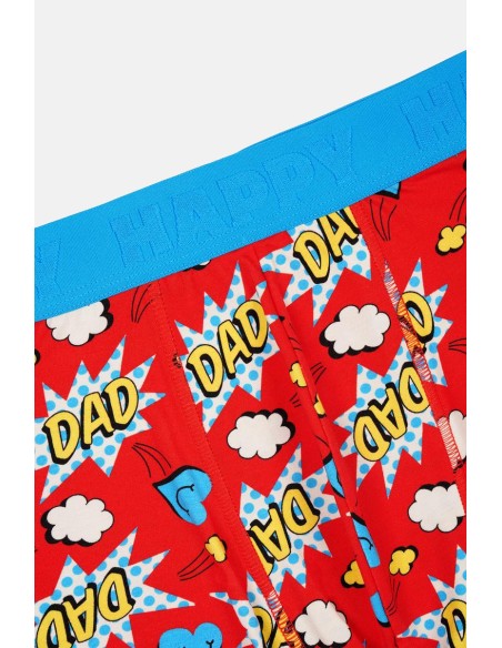 Happy Socks 2-Pack Super Dad Short Boxers Gift Set Συσκευασία Ανδρικά Εσώρουχα (P005201)