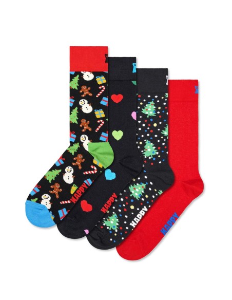 Happy Socks 4-Pack Christmas Socks Gift Set Συσκευασία Δώρου (P006172)