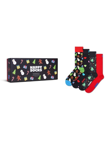 Happy Socks 4-Pack Christmas Socks Gift Set Συσκευασία Δώρου (P006172)