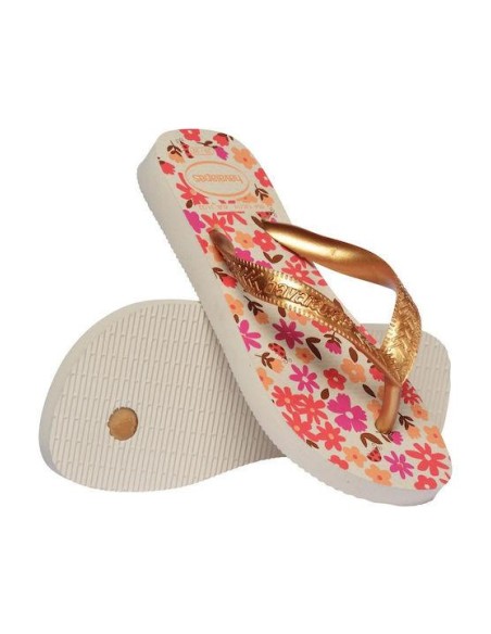 Havaianas Kids Flores Beige/Golden Παιδικές Σαγιονάρες (4000052-1685)