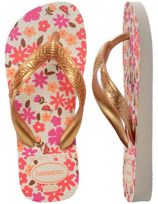 Havaianas Kids Flores Beige/Golden...