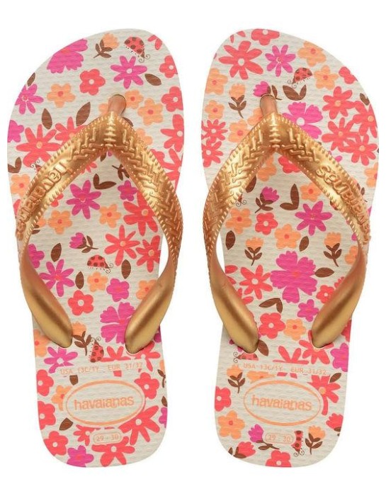 Havaianas Kids Flores Beige/Golden...