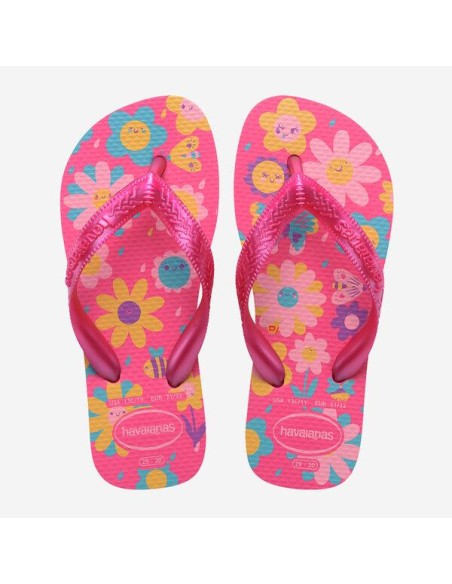 Havaianas Kids Flores Pink Flux/Pink Gum Παιδικές Σαγιονάρες (4000052-2933)