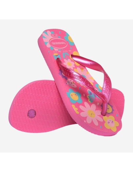 Havaianas Kids Flores Pink Flux/Pink Gum Παιδικές Σαγιονάρες (4000052-2933)