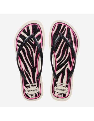 Havaianas Slim Animals Beige/Dark Grey Metallic...