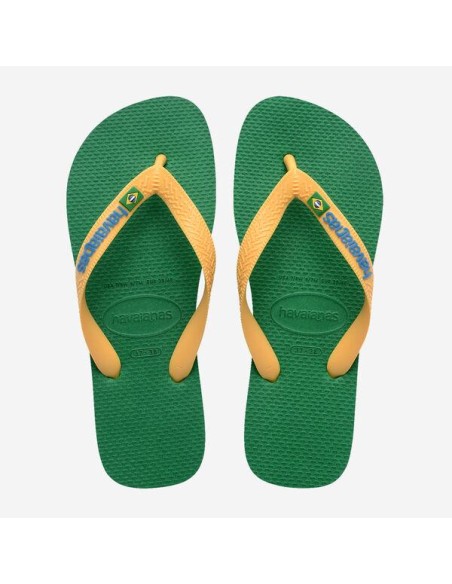 Havaianas Brasil Logo Green/Yellow Σαγιονάρες (4110850-2079)