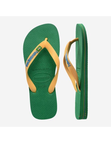 Havaianas Brasil Logo Green/Yellow Σαγιονάρες (4110850-2079)