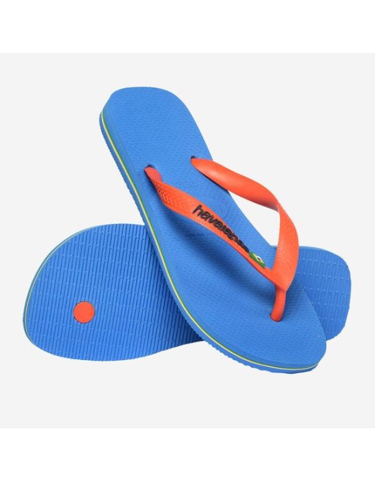Havaianas Brasil Logo Blue/Orange...