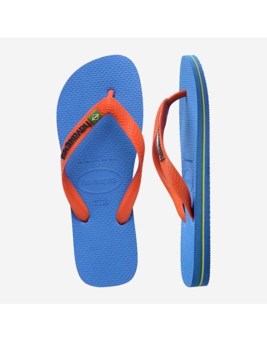 Havaianas Brasil Logo Blue/Orange...