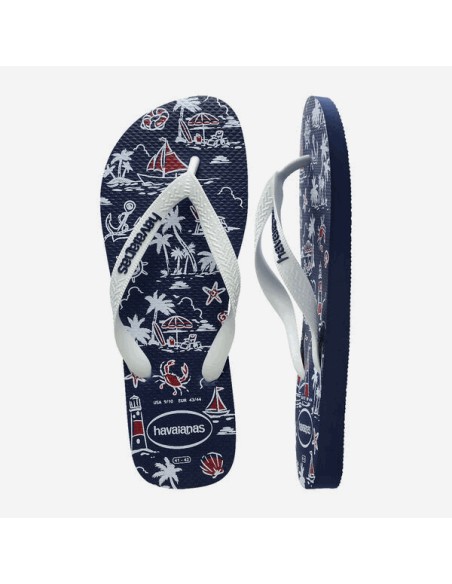 Havaianas Top Nautical Navy/Navy/White Σαγιονάρες (4137126-0306)