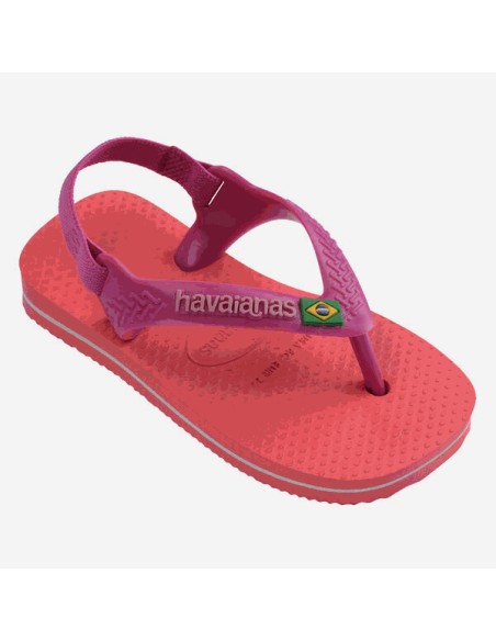 Havaianas Baby Brasil Logo II Coral/Pink Παιδικές Σαγιονάρες (4140577-4380)