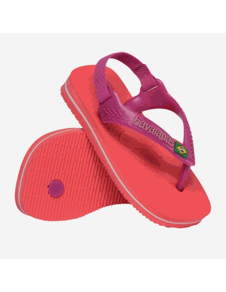 Havaianas Baby Brasil Logo II Coral/Pink Παιδικές Σαγιονάρες (4140577-4380)