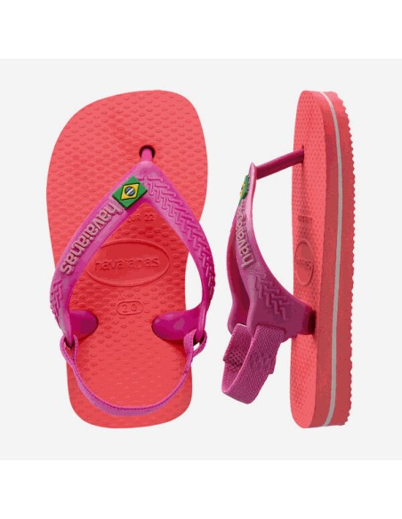 Havaianas Baby Brasil Logo II Coral/Pink Παιδικές Σαγιονάρες (4140577-4380)