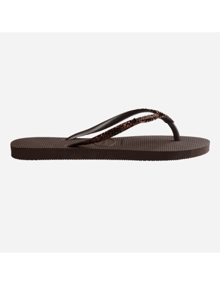 Havaianas Slim Glitter II Dark Brown Σαγιονάρες (4146975-0727)
