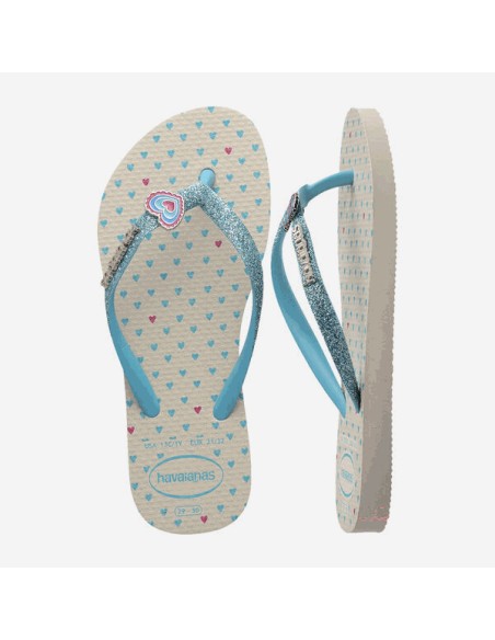 Havaianas Kids Slim Glitter Trendy Beige Παιδικές Σαγιονάρες (4146976-0121)