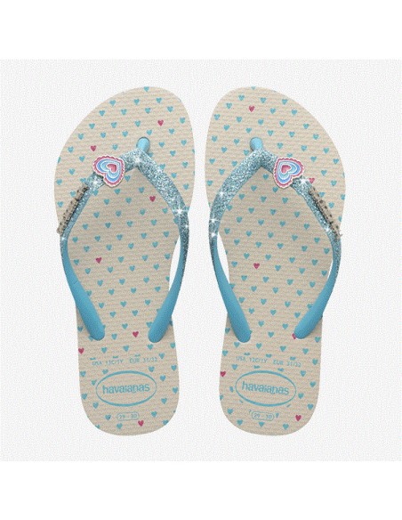Havaianas Kids Slim Glitter Trendy Beige Παιδικές Σαγιονάρες (4146976-0121)