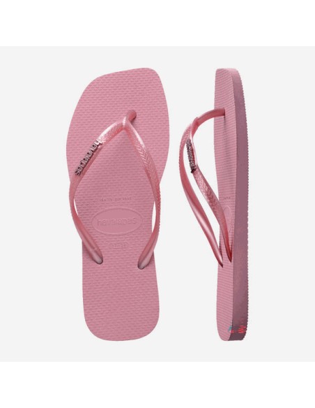Havaianas Square Logo Metallic Chiffon Rose Σαγιονάρες (4148257-1105)
