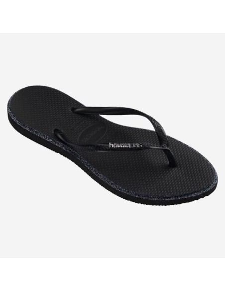 Havaianas Slim Point Glitter Black/Black Σαγιονάρες (4150157-1069)