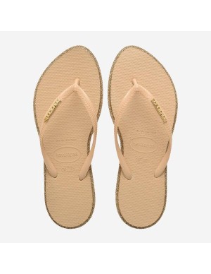 Havaianas Slim Point Glitter Dark Brown/Golden Σαγιονάρες...