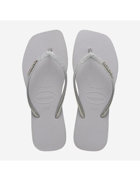 Havaianas Slim Square Sparkle Ice Grey Σαγιονάρες (4150248-3498)