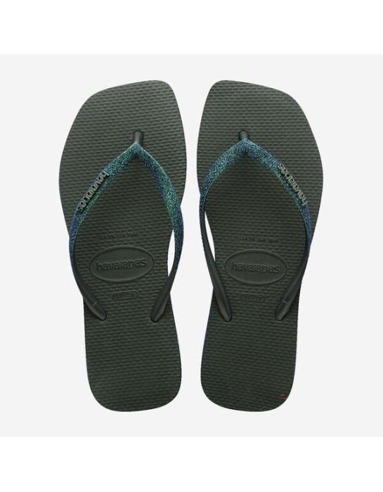 Havaianas Slim Square Sparkle Olive...