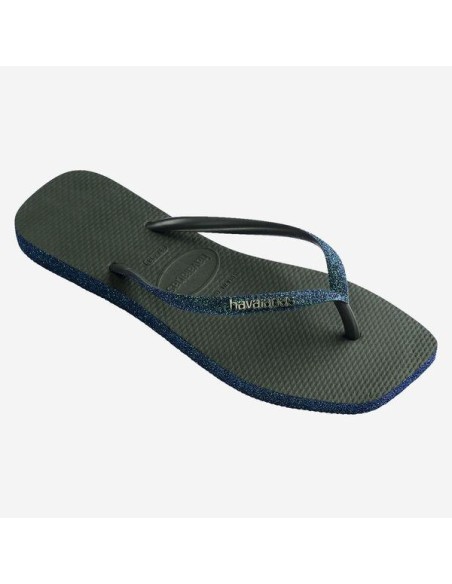 Havaianas Slim Square Sparkle Olive Green Σαγιονάρες (4150248-4896)