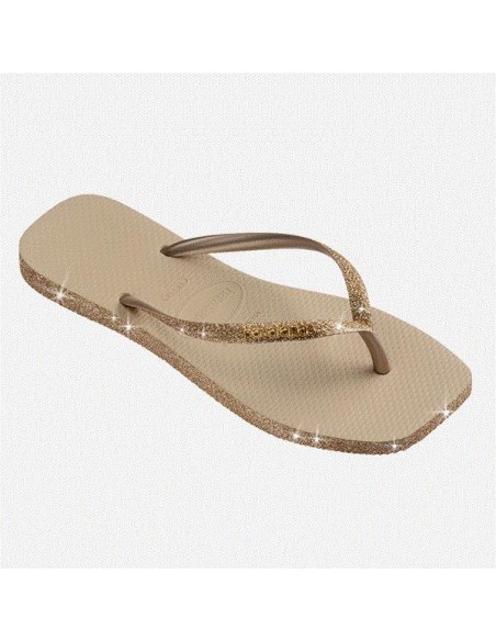 Havaianas Slim Square Sparkle Sand Grey Σαγιονάρες (4150248-0154)