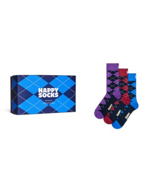 Happy Socks 3-Pack Argyle Socks Gift Set Συσκευασία Δώρου...