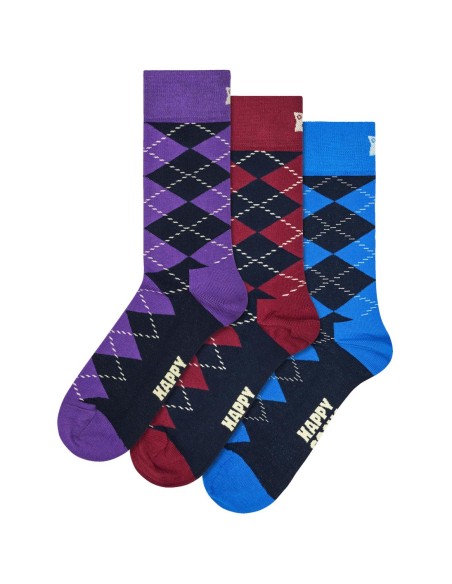 Happy Socks 3-Pack Argyle Socks Gift Set Συσκευασία Δώρου (P006056)