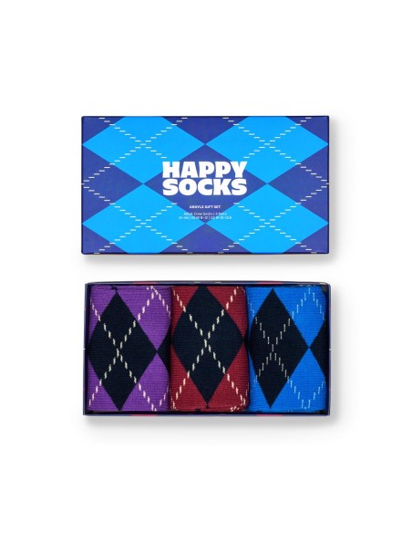 Happy Socks 3-Pack Argyle Socks Gift Set Συσκευασία Δώρου (P006056)