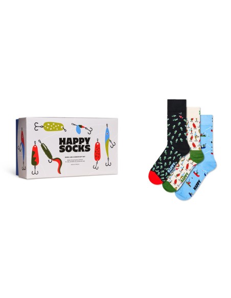 Happy Socks 3-Pack Hook, Line, Sinker Socks Gift Set Συσκευασία Δώρου (P006057)
