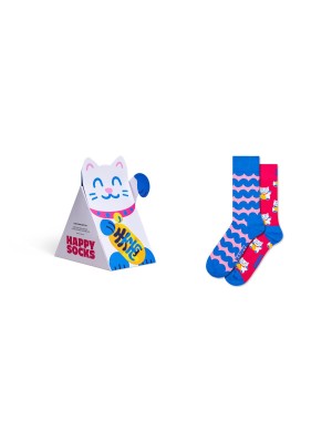 Happy Socks 2-Pack Lucky Neko Socks Gift Set Συσκευασία...