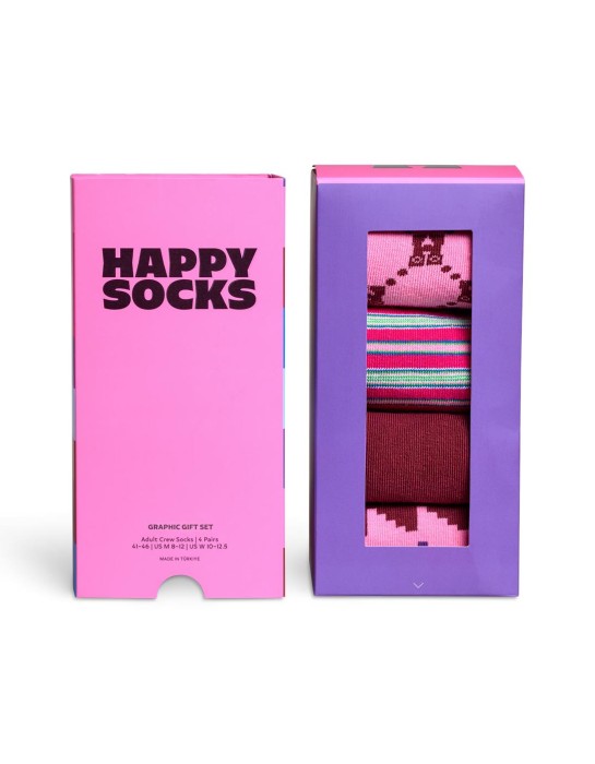 Happy Socks 3-Pack 4-Pack Graphic...
